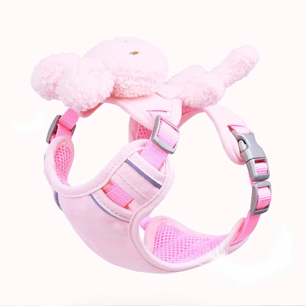 Evcil Hayvan Peluş Ayıcıklı Göğüs Gezdirme Tasması Set ( Lisinya )