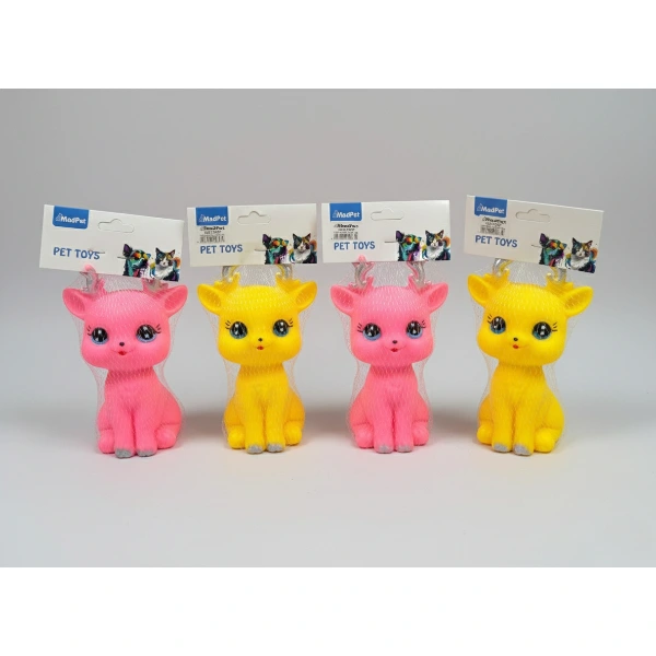 Evcil Hayvan Sesli Geyik Şeklinde Plastik Oyuncak ( Lisinya )