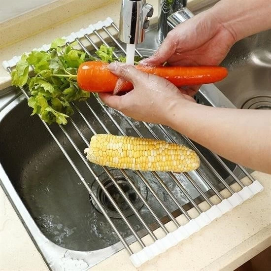 Evye Üstü Katlanır Nihale Paslanmaz Çelik Pratik Sebze Meyve Bulaşık Kurutma Süzgeci ( Lisinya ) Evye Üstü Katlanır Nihale Paslanmaz Çelik Pratik Sebze Meyve Bulaşık Kurutma Süzgeci ( Lisinya )