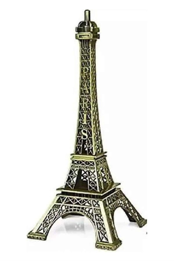 Eyfel Kulesi Tasarımlı Kum Saati Kristalleştirilmiş Kum Saati Dekoratif Ahşap Görünümlü ( Lisinya )