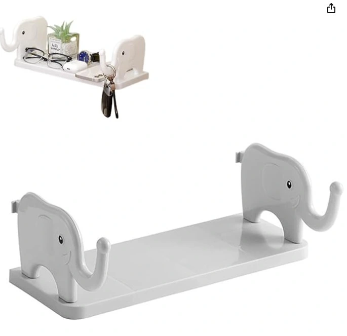 Fil Desenli Yapışkanlı Çok Amaçlı Raf ( Lisinya ) Fil Desenli Yapışkanlı Çok Amaçlı Raf ( Lisinya )