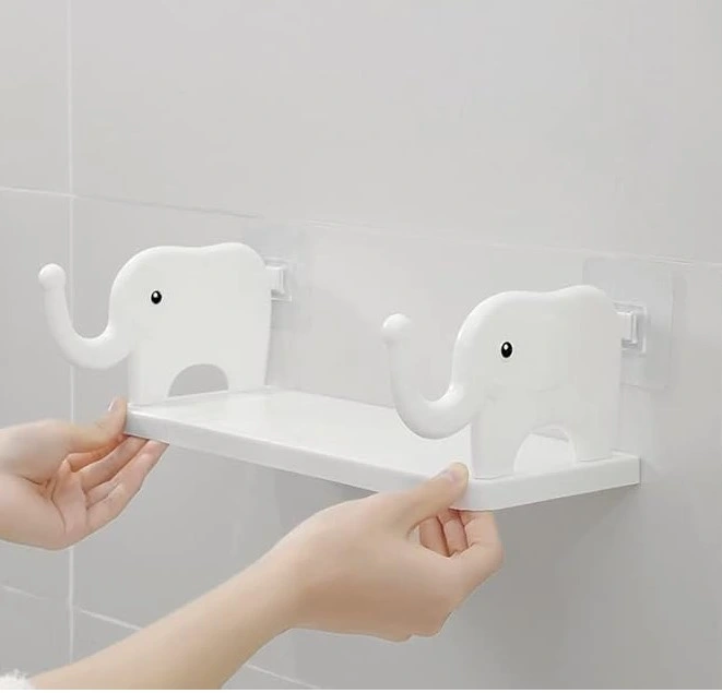 Fil Desenli Yapışkanlı Çok Amaçlı Raf ( Lisinya ) Fil Desenli Yapışkanlı Çok Amaçlı Raf ( Lisinya )