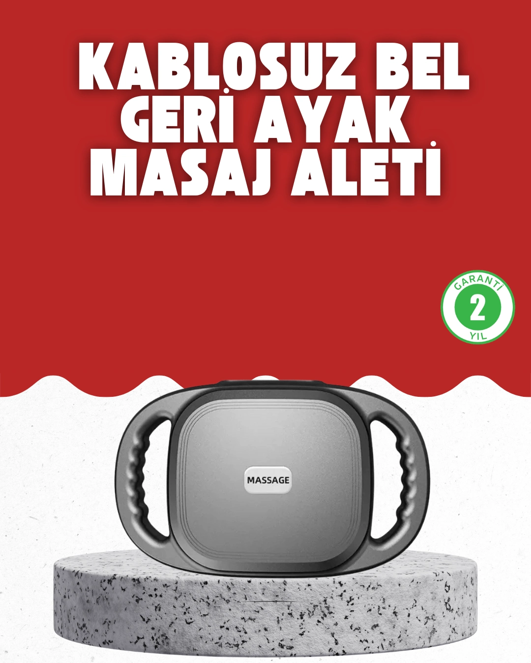 Fonksiyonlu Şarjlı Masaj Aleti 6 Başlık 2000 Mah Ergonomik Gövde ( Lisinya )