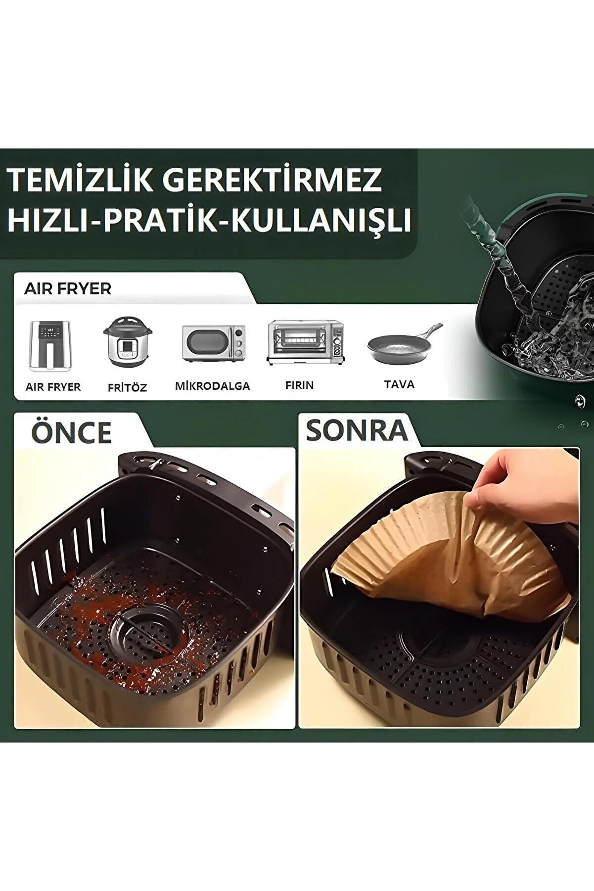 Fritöz Pişirme Kağıdı 50 Adet ( Lisinya )