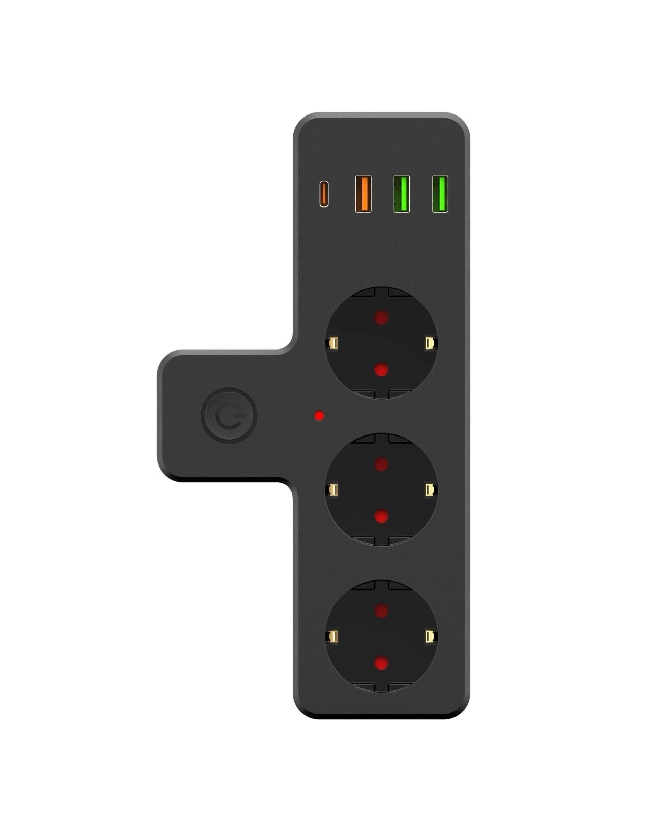 Ftr-12 Termal Akım Korumalı Isıya Dayanıklı 3’lü Priz 3x Usb 1x Type-c ( Lisinya )