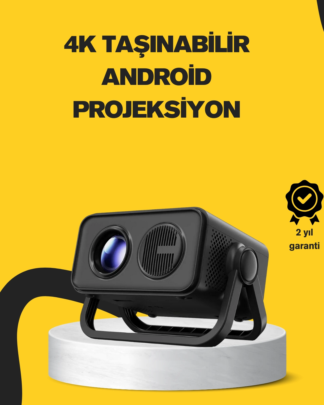 Full Hd 1080p Hdr Destekli Akıllı Projeksiyon Cihazı ( Lisinya )