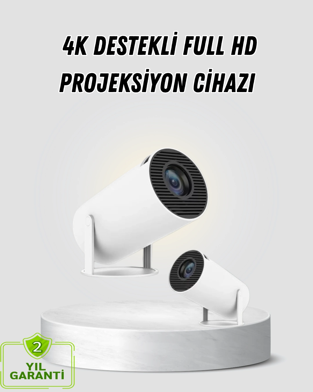 Full Hd 4k Destekli Akıllı Projeksiyon – 130 İnç Ekran, Uzun Ömürlü Ampul Ve Çoklu Giriş ( Lisinya )