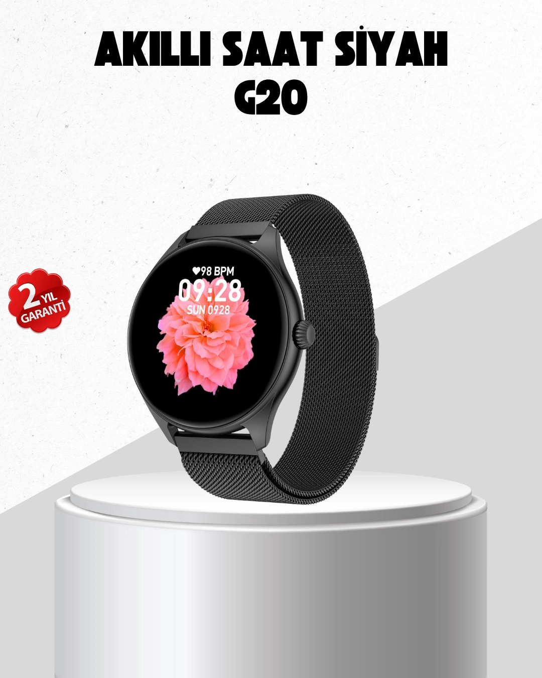 G20 Mini Akıllı Saat – İphone & Android Uyumlu, Adım Sayar Ve Uyku Takipli ( Lisinya )