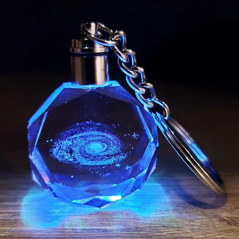 Galaxy Gezegen Tasarım Işıklı Anahtarlık ( Lisinya )