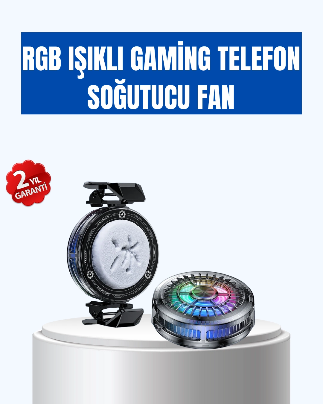 Telefon Soğutucu Rgb Fan Sessiz Çalışma Tüm Modeller Uyumlu ( Lisinya )