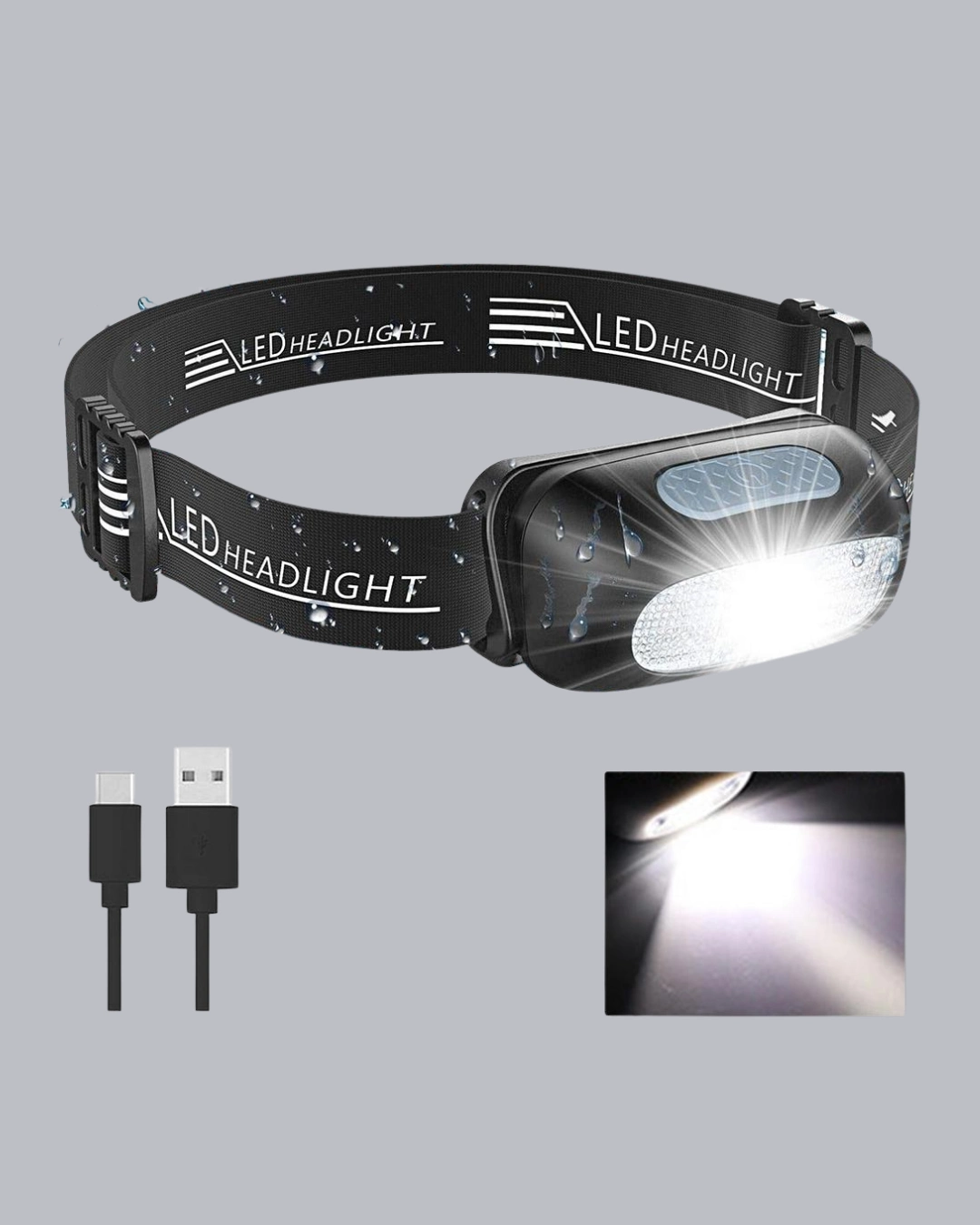 Gece Balıkçılığı İçin Ultra Parlak Şarjlı Kafa Lambası | 4 Işık Modu + Usb Şarj ( Lisinya )