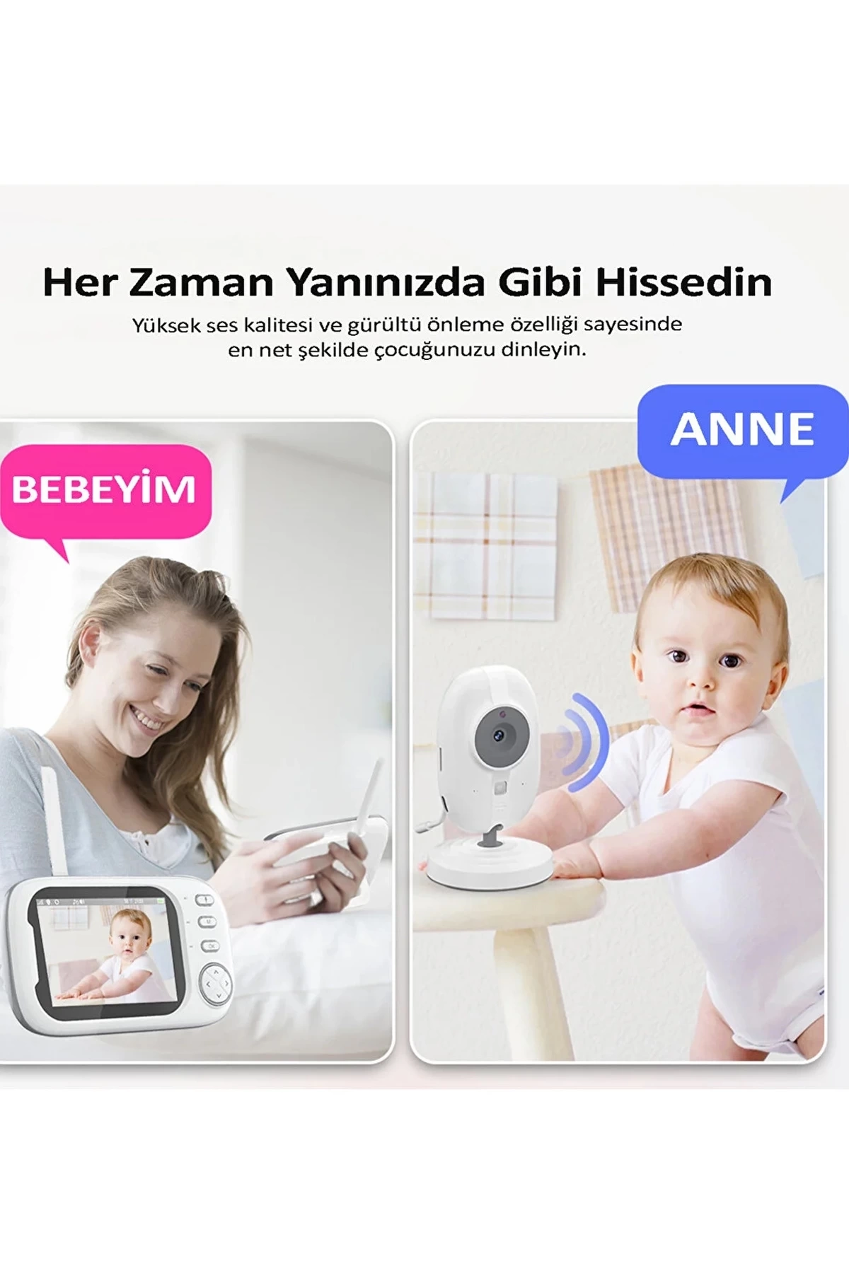 Gece Görüşlü Bebek Odası Kamera Sıcaklık Uyarısı Izleme Ekranı ( Lisinya ) Gece Görüşlü Bebek Odası Kamera Sıcaklık Uyarısı Izleme Ekranı ( Lisinya )