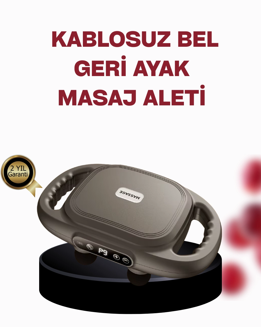 Geliştirilmiş 6 Başlıklı Şarjlı Masaj Aleti 2000 Mah Derin Doku Masajı ( Lisinya )