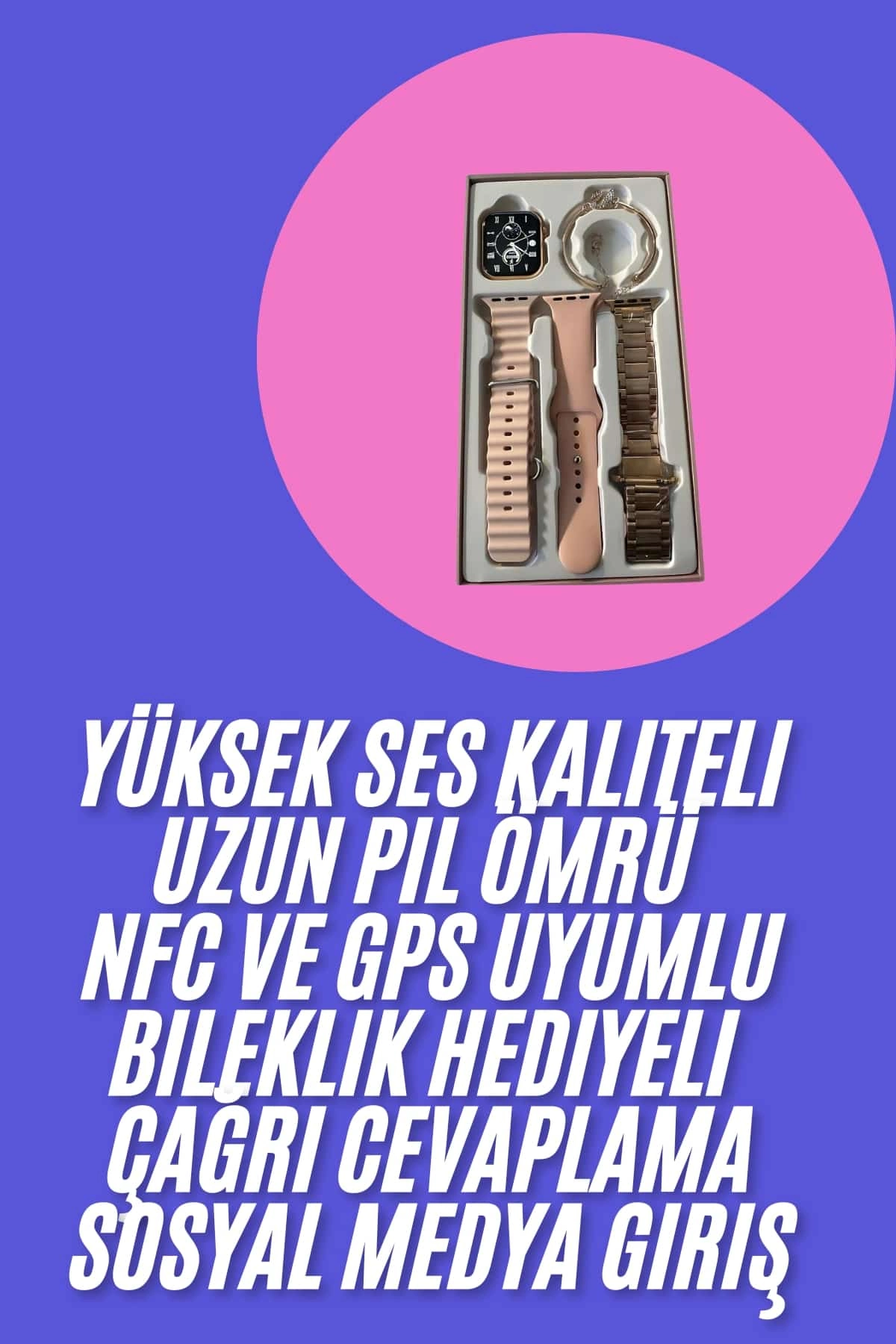 Genç Kızlara Özel Akıllı Saat 41 Mm Çağrı Cevaplayabilen Nfc Ve Gps Uyumlu ( Lisinya )