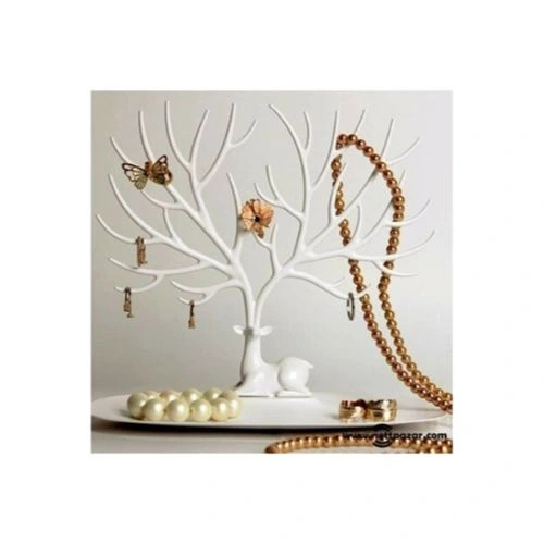 Geyik Tasarımlı Takı Standı Beyaz ( Lisinya )