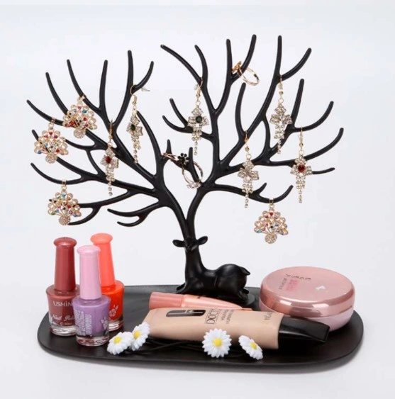 Geyik Tasarımlı Takı Standı Siyah ( Lisinya )