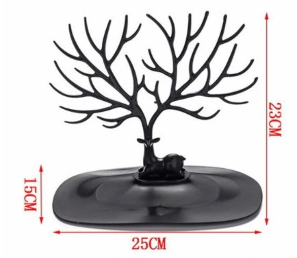 Geyik Tasarımlı Takı Standı Siyah ( Lisinya )