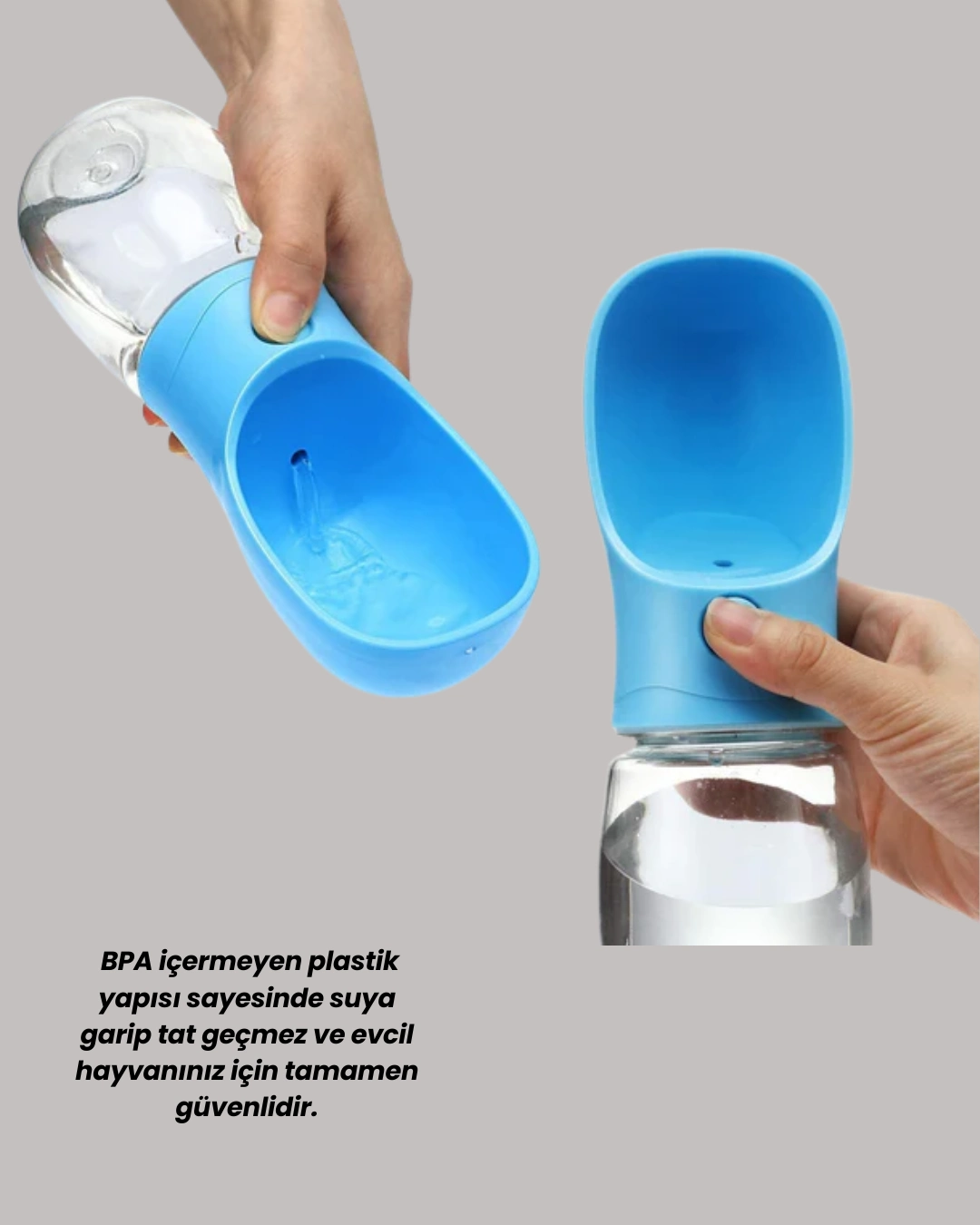 Gıda Sınıfı Malzemeli Evcil Hayvan Su Şişesi Bpa İçermez Tek Tuş Kontrol ( Lisinya )