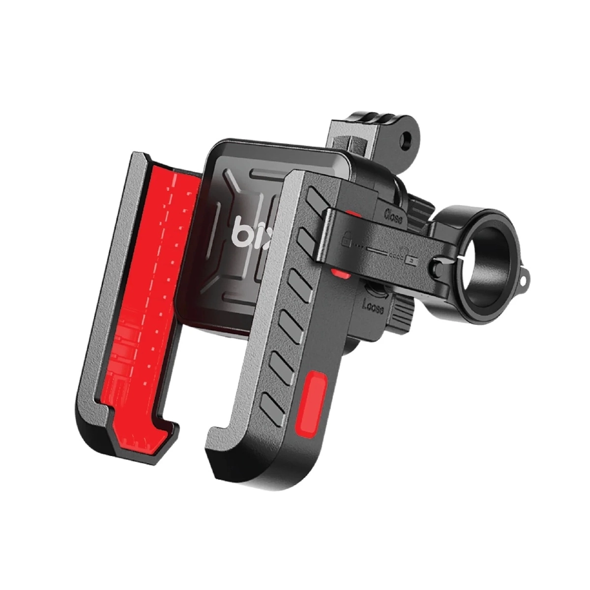 Gidon Bağlantılı 360° Derece Ayarlanabilir 3.5”-7.2” Uyumlu Motosiklet Bisiklet Telefon Tutucu ( Lisinya )