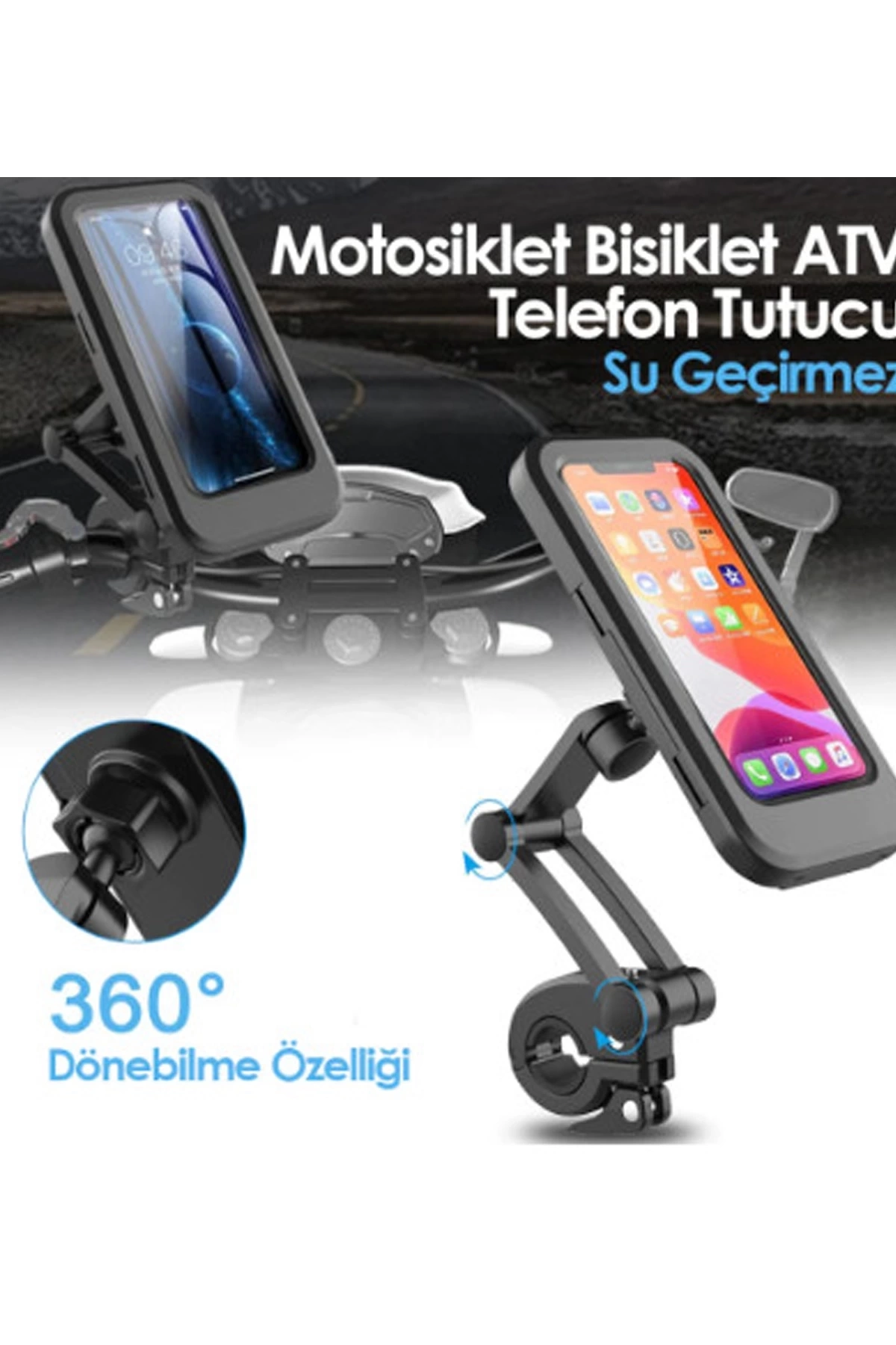 Gidon Bağlantılı Su Geçirmez Mıknatıslı Motorsiklet Telefon Tutucu ( Lisinya ) Gidon Bağlantılı Su Geçirmez Mıknatıslı Motorsiklet Telefon Tutucu ( Lisinya )
