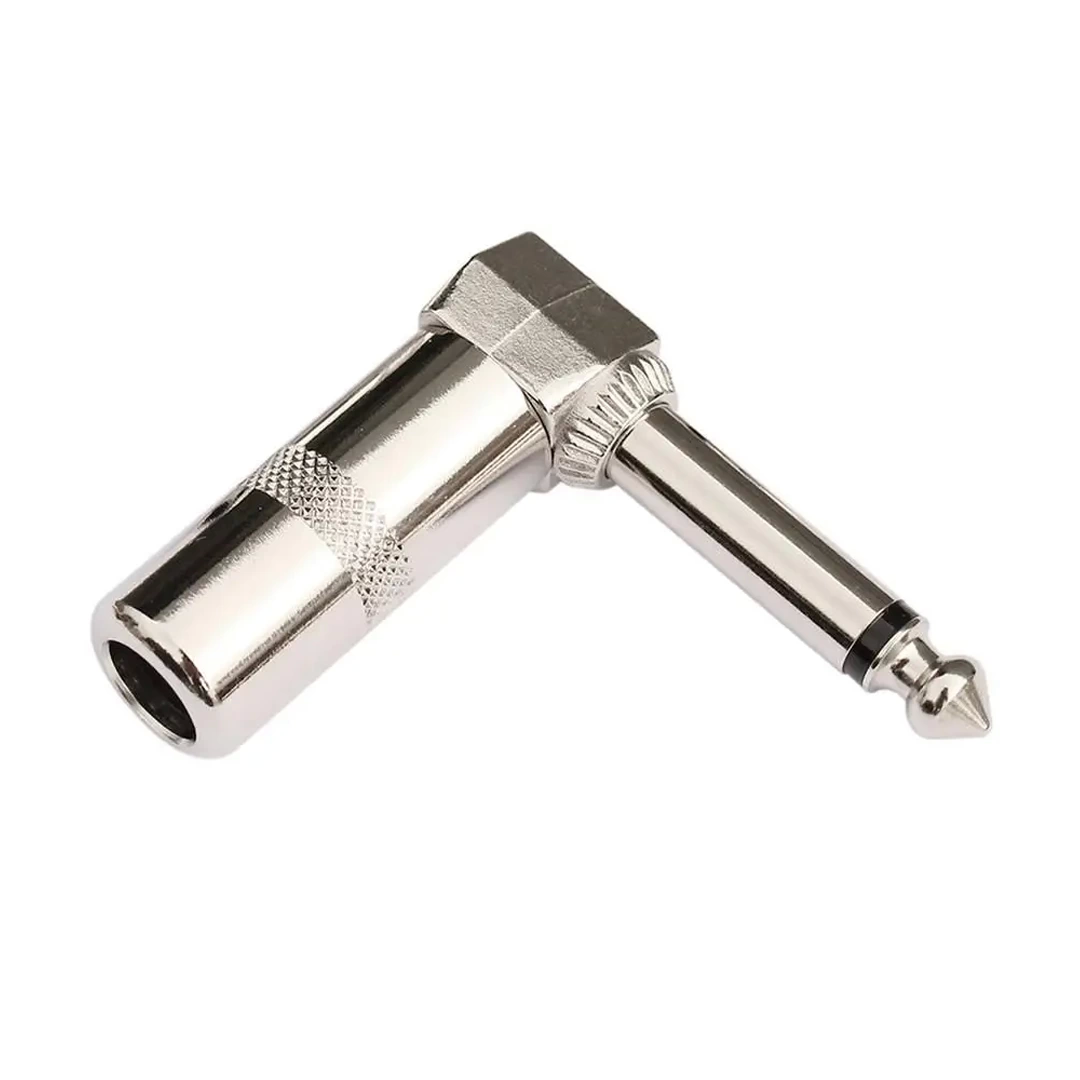 Gitar Jack 6.3 Mm Mono L Tip Metal Jack ( Lisinya )