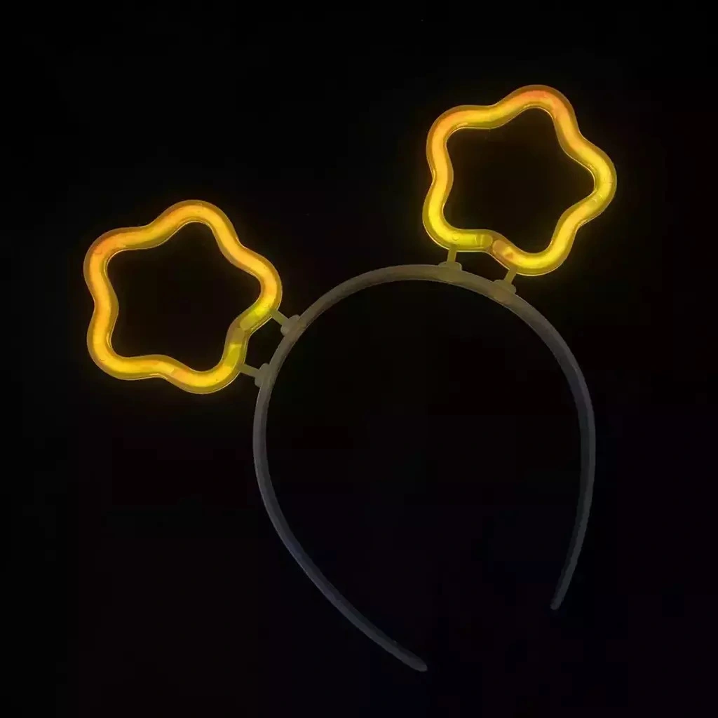 Glow Stick Karanlıkta Yanan Fosforlu Yıldız Taç 12 Adet ( Lisinya )