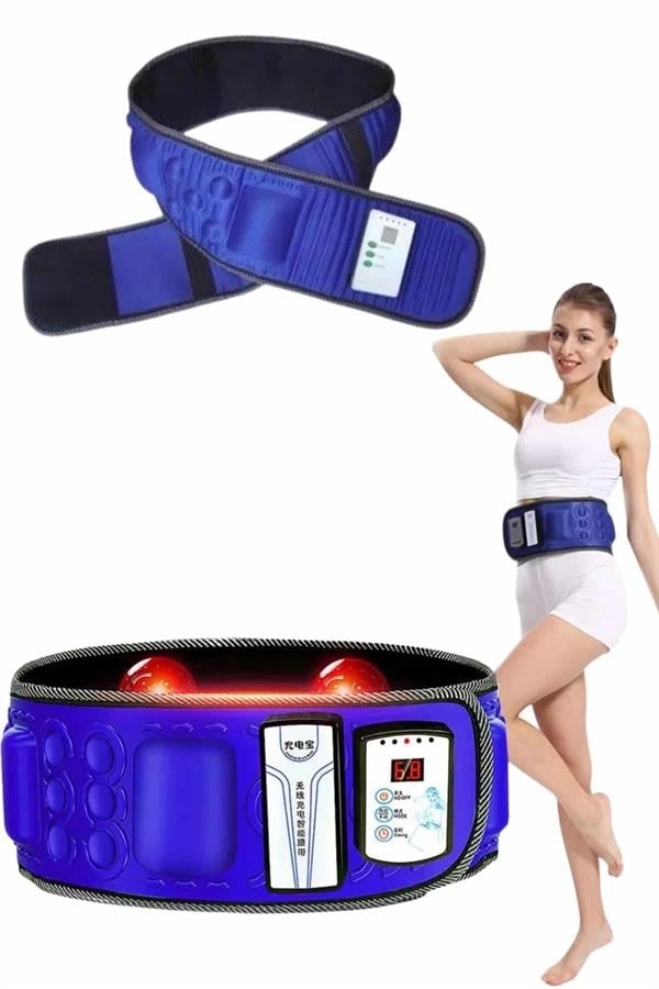 Göbek İnceltme Kemeri Kas Gevşetici Masaj Aleti Titreşimli Masaj Kemeri ( Lisinya )