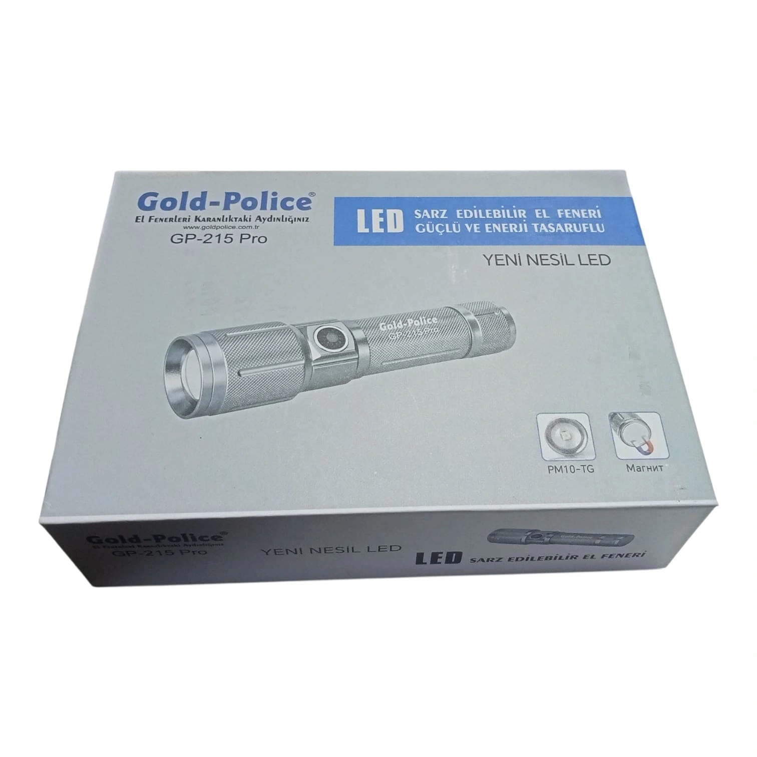 Gold Police Gp-215 Pro Şarjlı El Feneri Pm10 Led Mıklatıslı ( Lisinya ) Gold Police Gp-215 Pro Şarjlı El Feneri Pm10 Led Mıklatıslı ( Lisinya )