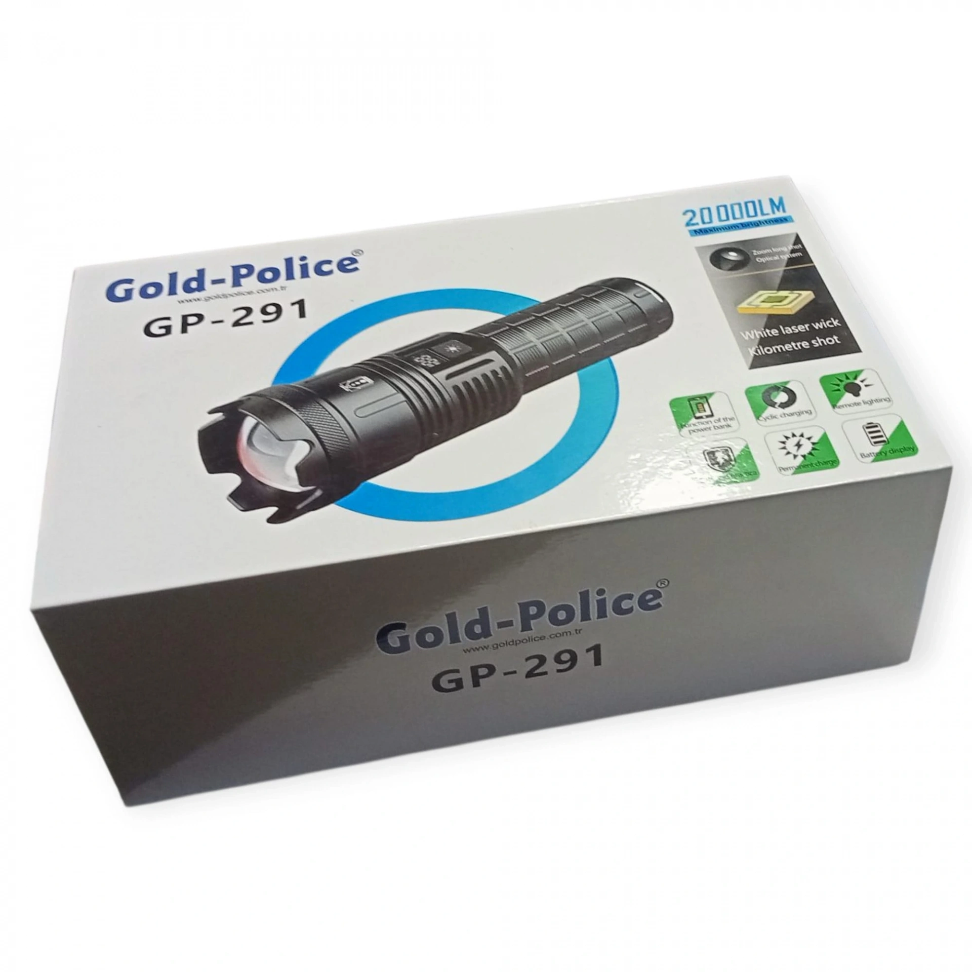 Gold Polıce Gp-291 Güçlü El Feneri 20,000 Lümen ( Lisinya ) Gold Polıce Gp-291 Güçlü El Feneri 20,000 Lümen ( Lisinya )