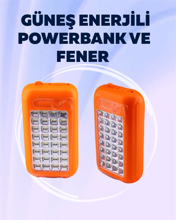 Gold Silver Gs-875 Outdoor Powerbank & Işıldak – Güneş Paneli, 32 Led, 10000 Mah, Çift Çıkış ( Lisinya )