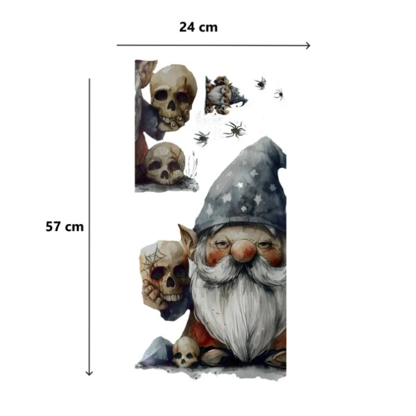 Gotik Cüce Ve Kafatası Halloween Duvar Sticker Seti ( Lisinya ) Gotik Cüce Ve Kafatası Halloween Duvar Sticker Seti ( Lisinya )