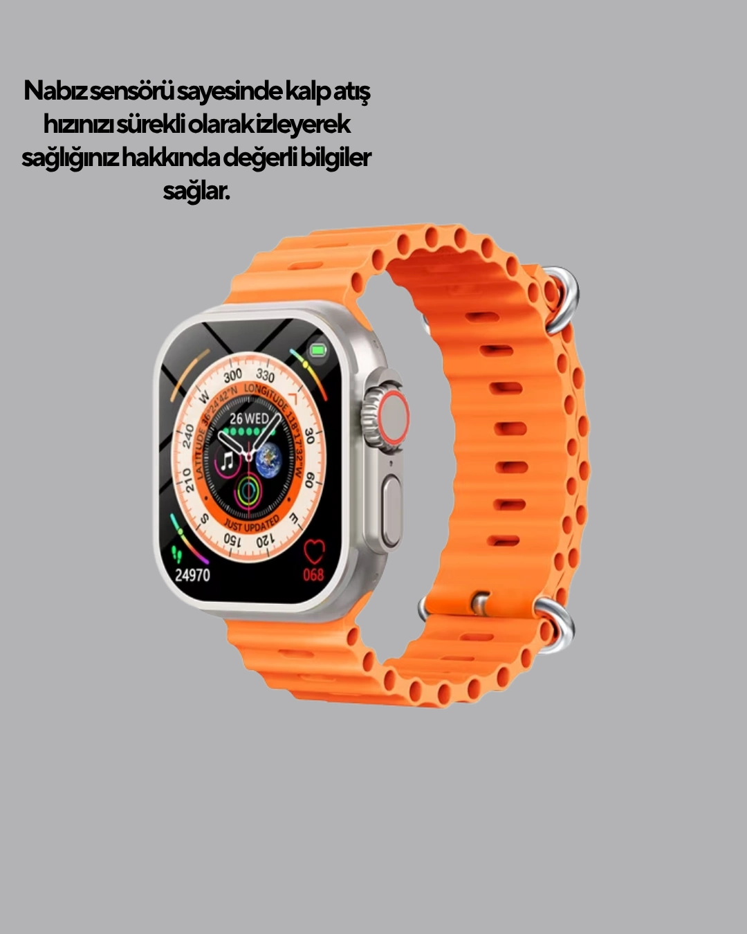 Gps’li Akıllı Saat – Nabız, Uyku Ve Adım Takibi, Suya Dayanıklı ( Lisinya )
