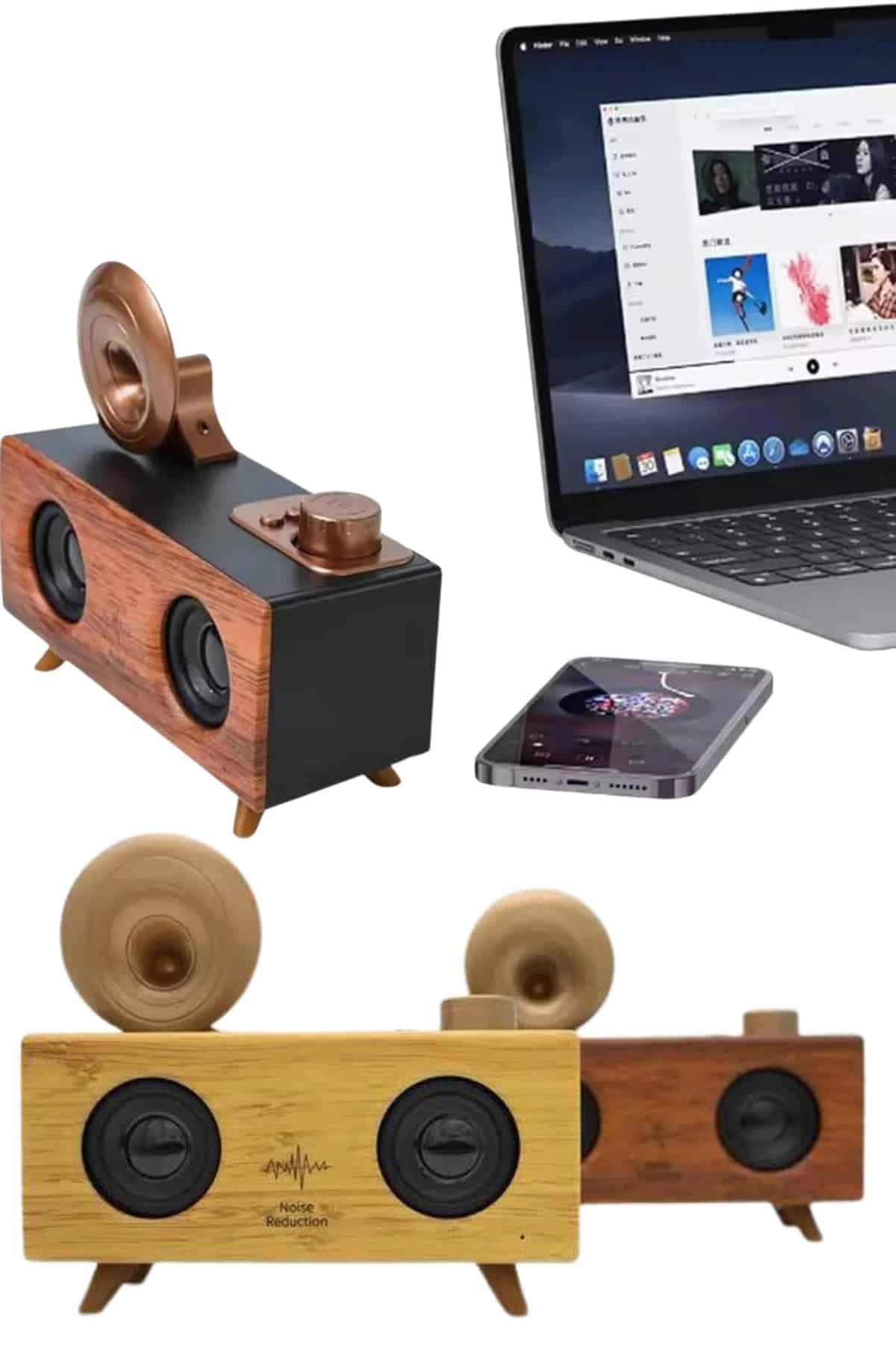 Gramafon Nostaljik Radyo Yüksek Ses Kalitesi Usb Tf Kart Aux ( Lisinya )