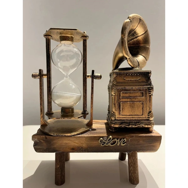 Gramofon Biblolu Kum Saati ( Lisinya )