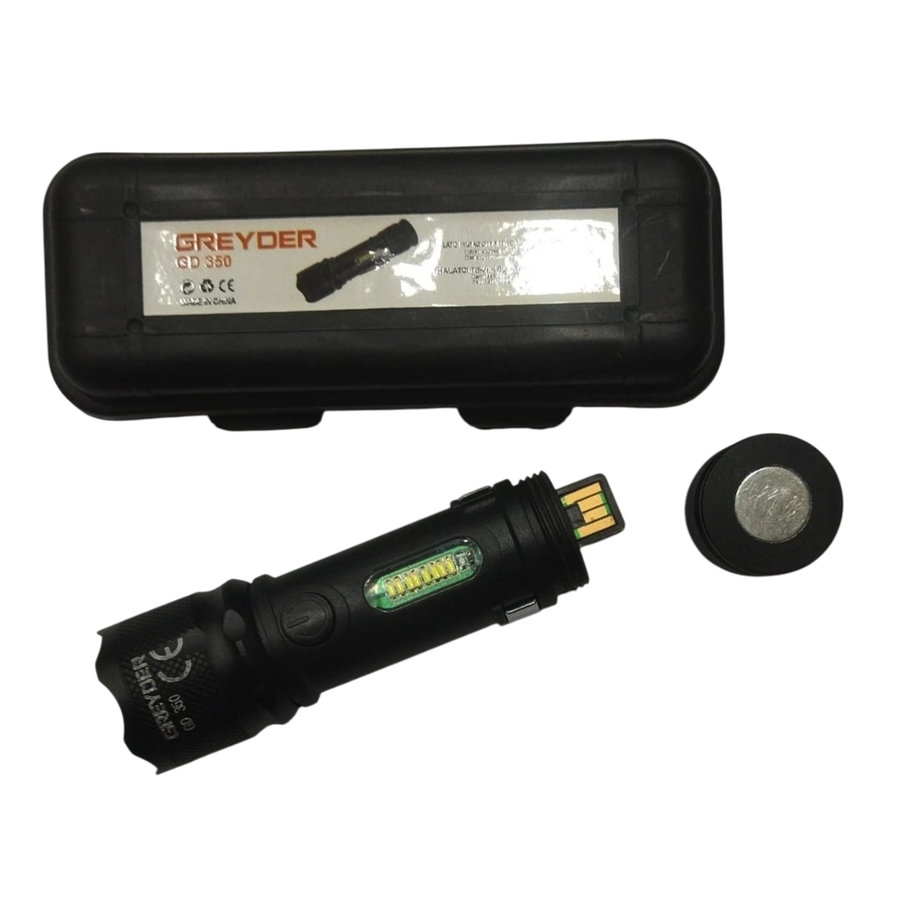 Greyder Gd-350 Usb Şarjlı Mıknatıslı Zoomlu El Feneri ( Lisinya ) Greyder Gd-350 Usb Şarjlı Mıknatıslı Zoomlu El Feneri ( Lisinya )