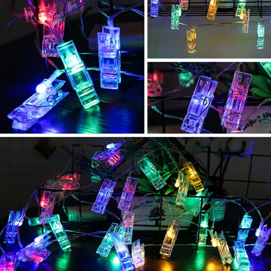 Greyder Gd972 Şerit Pilli Aydınlatma 2 Metre 10 Adet Rgb Mandal Led ( Lisinya )