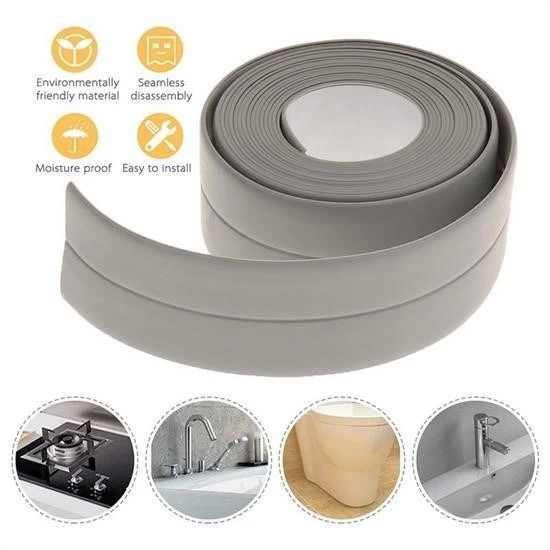 Gri Su Sızdırmaz Banyo Mutfak Lavabo Küvet İzolasyon Şerit Bant ( Lisinya ) Gri Su Sızdırmaz Banyo Mutfak Lavabo Küvet İzolasyon Şerit Bant ( Lisinya )