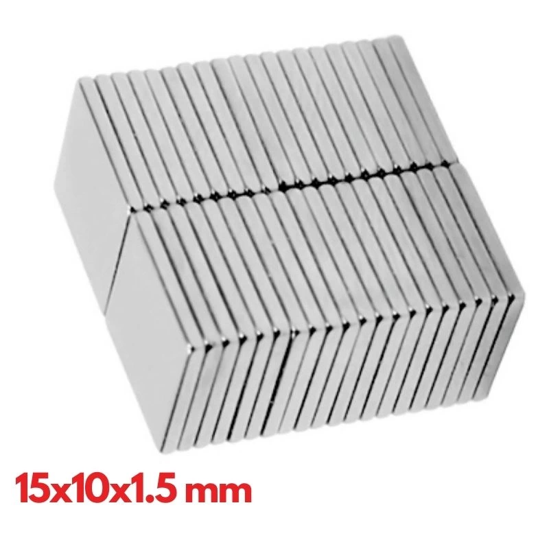 N35 15x10x1.5 Mm Neodyum Mıknatıs 100 Adet, Köşeli, Nikel Kaplamalı Kaliteli Ve Dayanıklı Ürün ( Lisinya ) N35 15x10x1.5 Mm Neodyum Mıknatıs 100 Adet, Köşeli, Nikel Kaplamalı Kaliteli Ve Dayanıklı Ürün ( Lisinya )