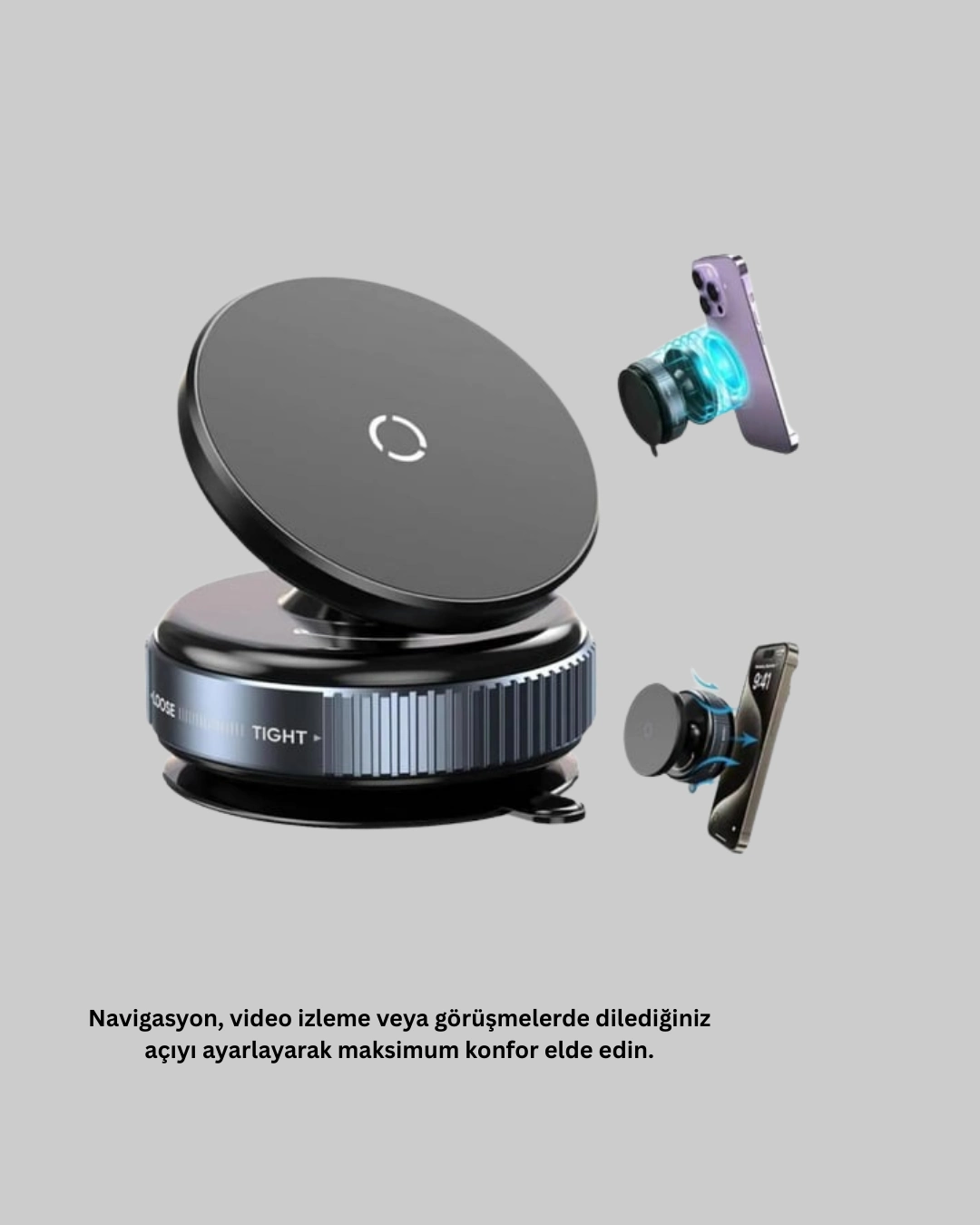 Güçlü Manyetik Araç Telefon Tutucu Evrensel Uyumluluk ( Lisinya )