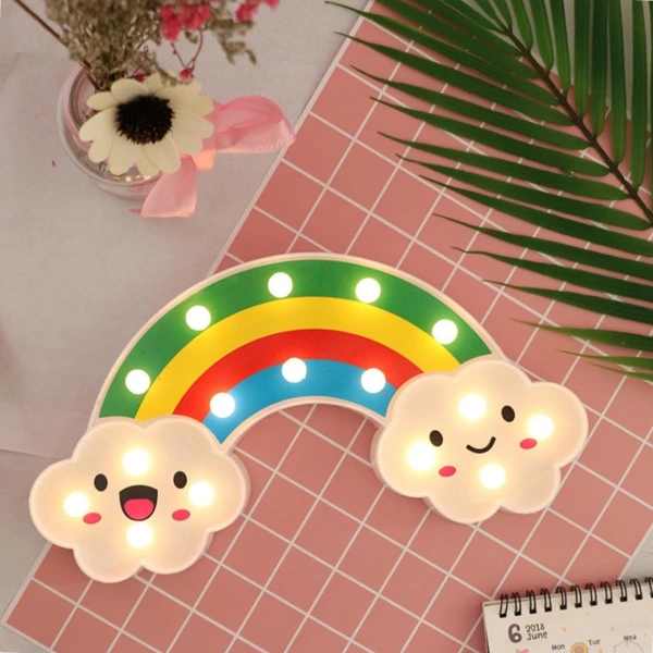 Gülen Bulutlu Gökkuşağı Led Gece Lambası ( Lisinya ) Gülen Bulutlu Gökkuşağı Led Gece Lambası ( Lisinya )