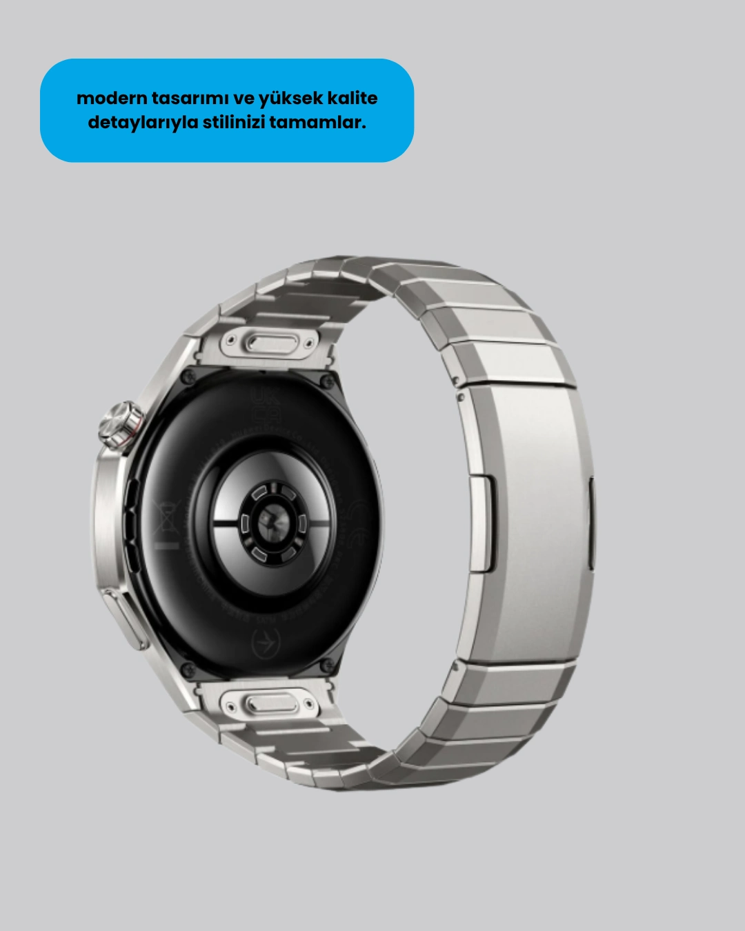 Gümüş Akıllı Saat 46mm Kasa ( Lisinya )