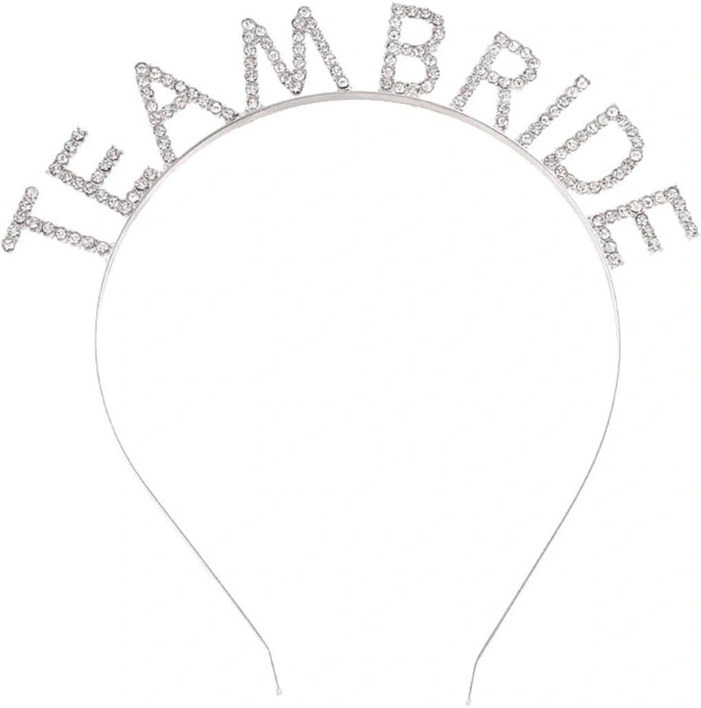 Gümüş Kaplama Kristal Taşlı Team Bride Taç ( Lisinya )