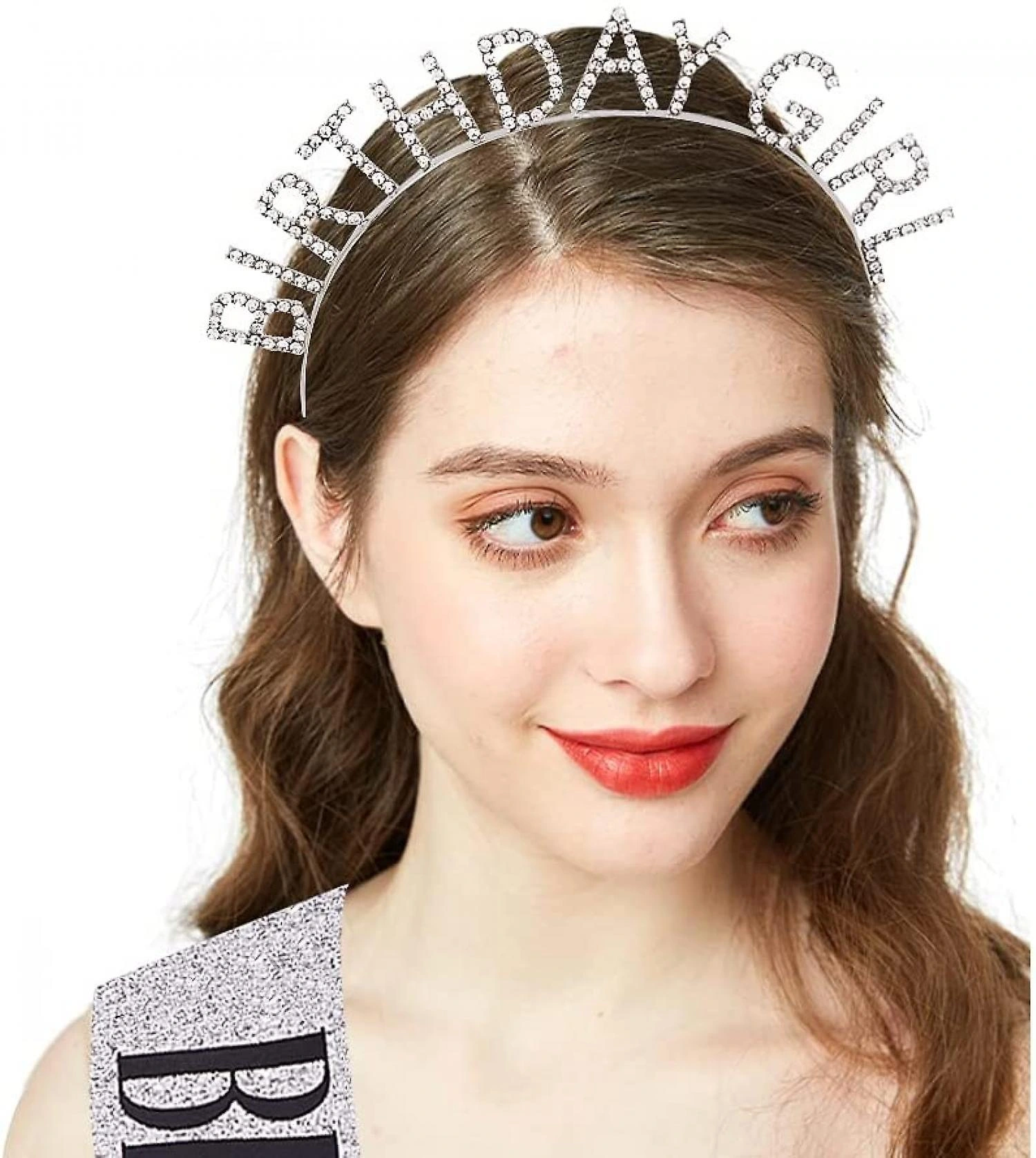 Gümüş Kristal Taşlı Birthday Girl Tacı ( Lisinya ) Gümüş Kristal Taşlı Birthday Girl Tacı ( Lisinya )