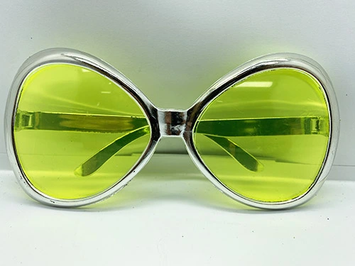 Gümüş Renk Yeşilçam Nostalji 80li Yıllar 90lı Yıllar Parti Gözlüğü  7x16 Cm ( Lisinya )