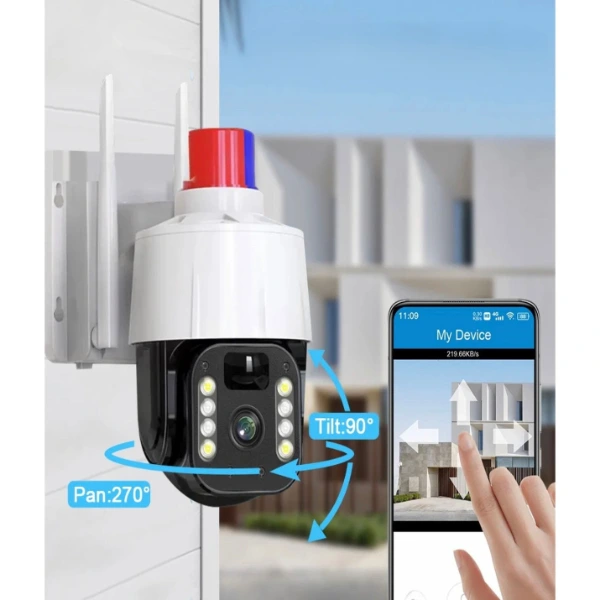 Güneş Enerjili Alarmlı Çakarlı Dış Mekan Güvenlik Kamerası ( Lisinya ) Güneş Enerjili Alarmlı Çakarlı Dış Mekan Güvenlik Kamerası ( Lisinya )