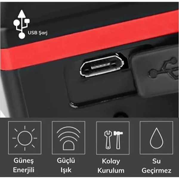 Güneş Enerjili Bisiklet Işıklı Korna ( Lisinya ) Güneş Enerjili Bisiklet Işıklı Korna ( Lisinya )