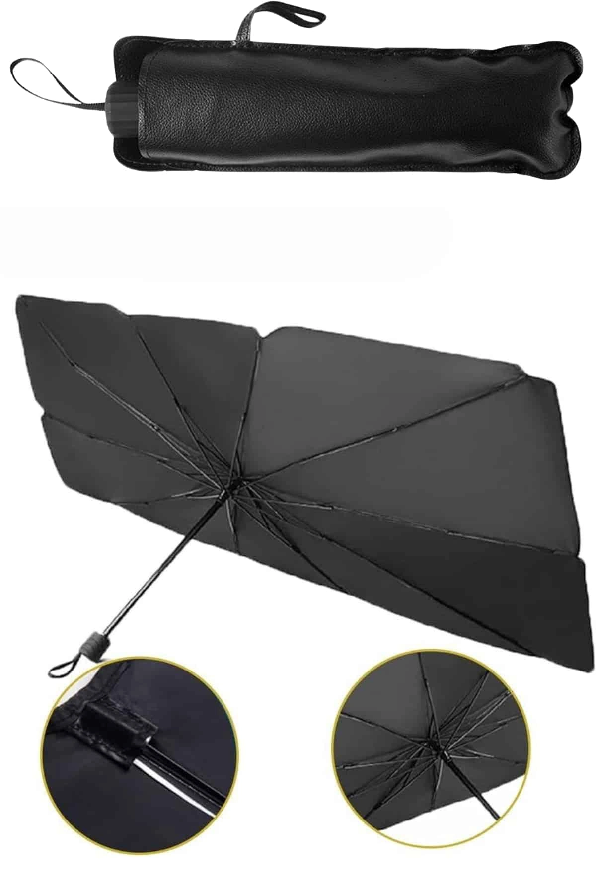 Güneş Önleyici Katlanabilir Oto Araba Güneşlik Şemsiye Tip Ön Cam ( Lisinya )