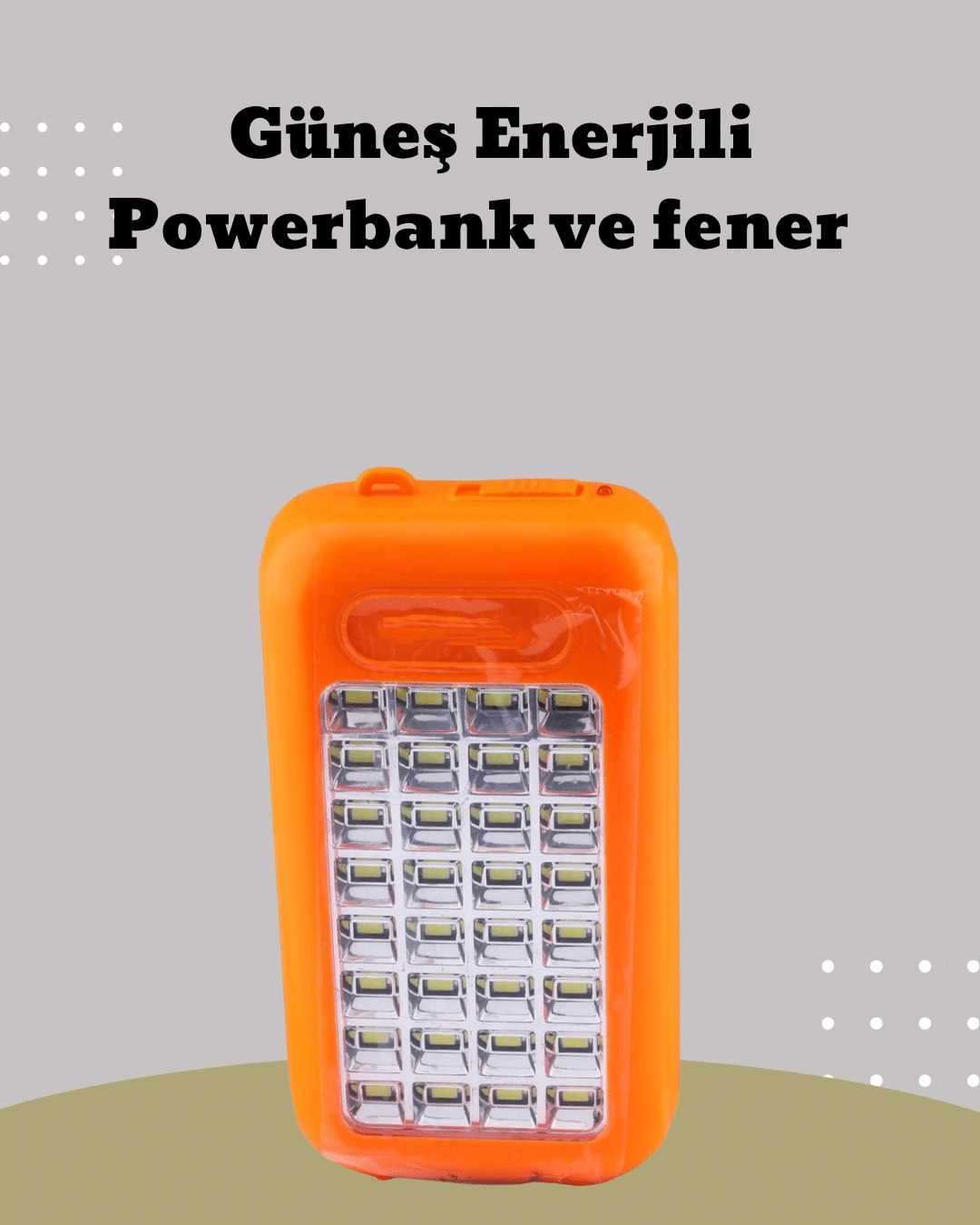 Güneş Paneli Destekli Powerbank Ve Led Işıldak – 10000 Mah, Çift Usb, Outdoor Kullanım İçin ( Lisinya )