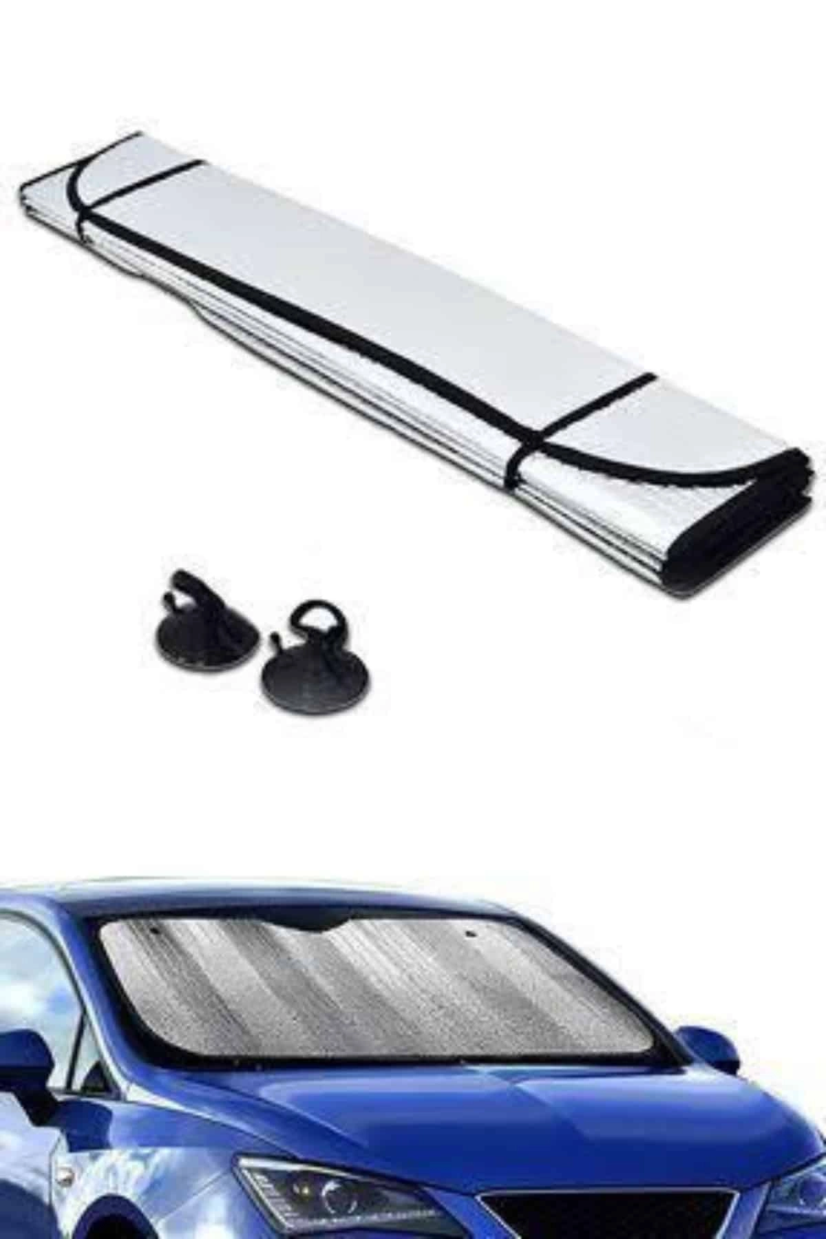 Güneşlik Koruyucu Perde Metalize Oto Araç Araba Güneşliği Ön Cam Güneşliği ( Lisinya )