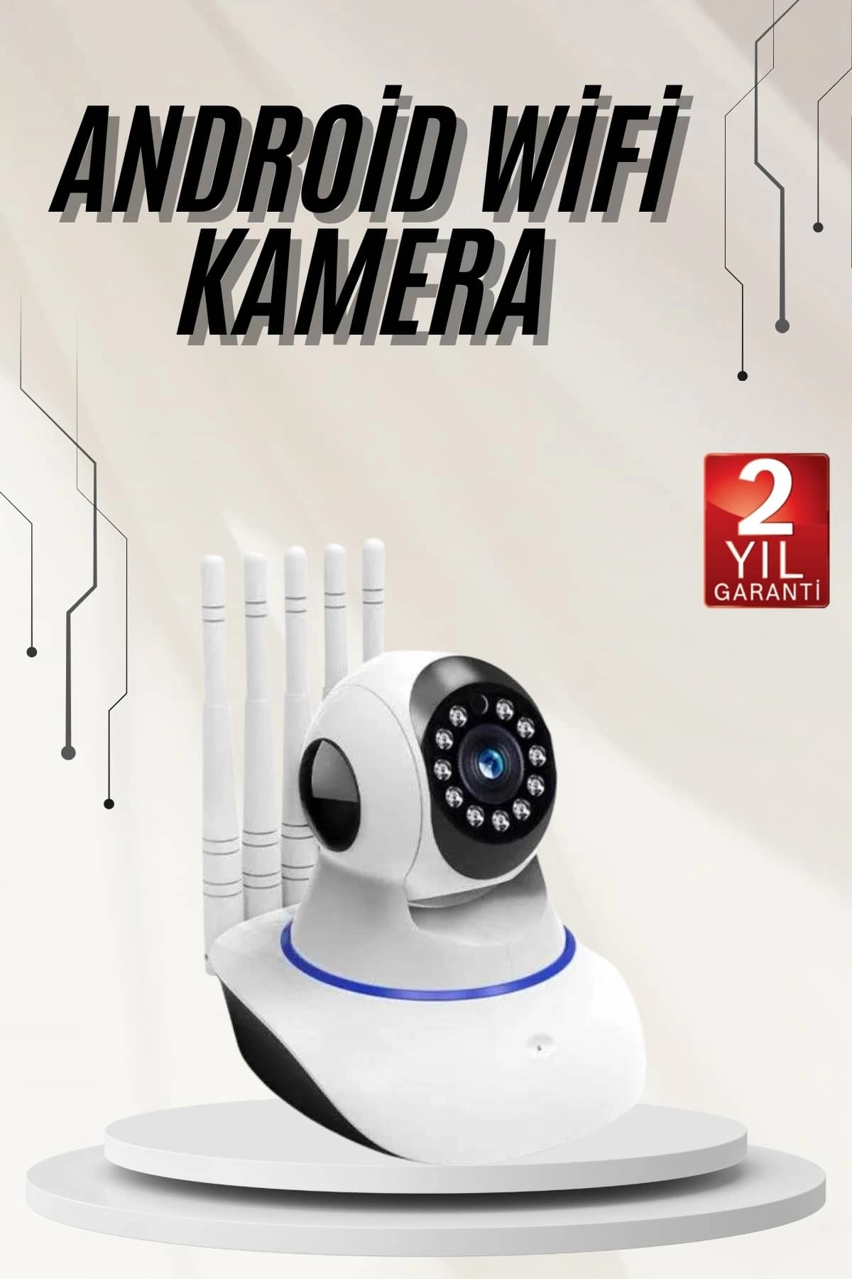 Güvenlik Kamerası Antenli Gece Görüşlü Sensörlü Harekete Duyarlı ( Lisinya )